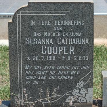 COOPER Susanna Catharina 1910-1973