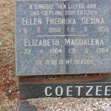 COETZEE Ellen Fredrika Gesina 1959-1959 :: COETZEE Elizabeth Magdalena 1964-1964