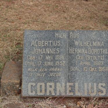 CORNELIUS Albertius Johannes 1881-1952 &amp; Wilhelmina Hermina Dorothea STOLTZ 1887-1958