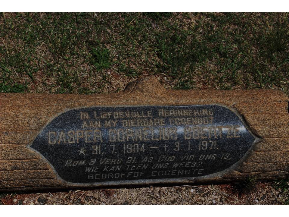 COERTZE Casper Cornelius 1904-1971