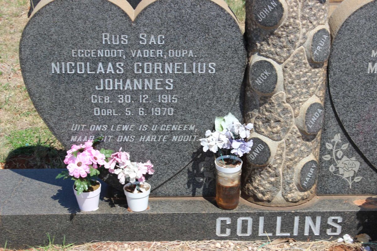 COLLINS Nicolaas Cornelius Johannes 1915-1970 &amp; Magrietha Jacoba Petronella 1921-1972