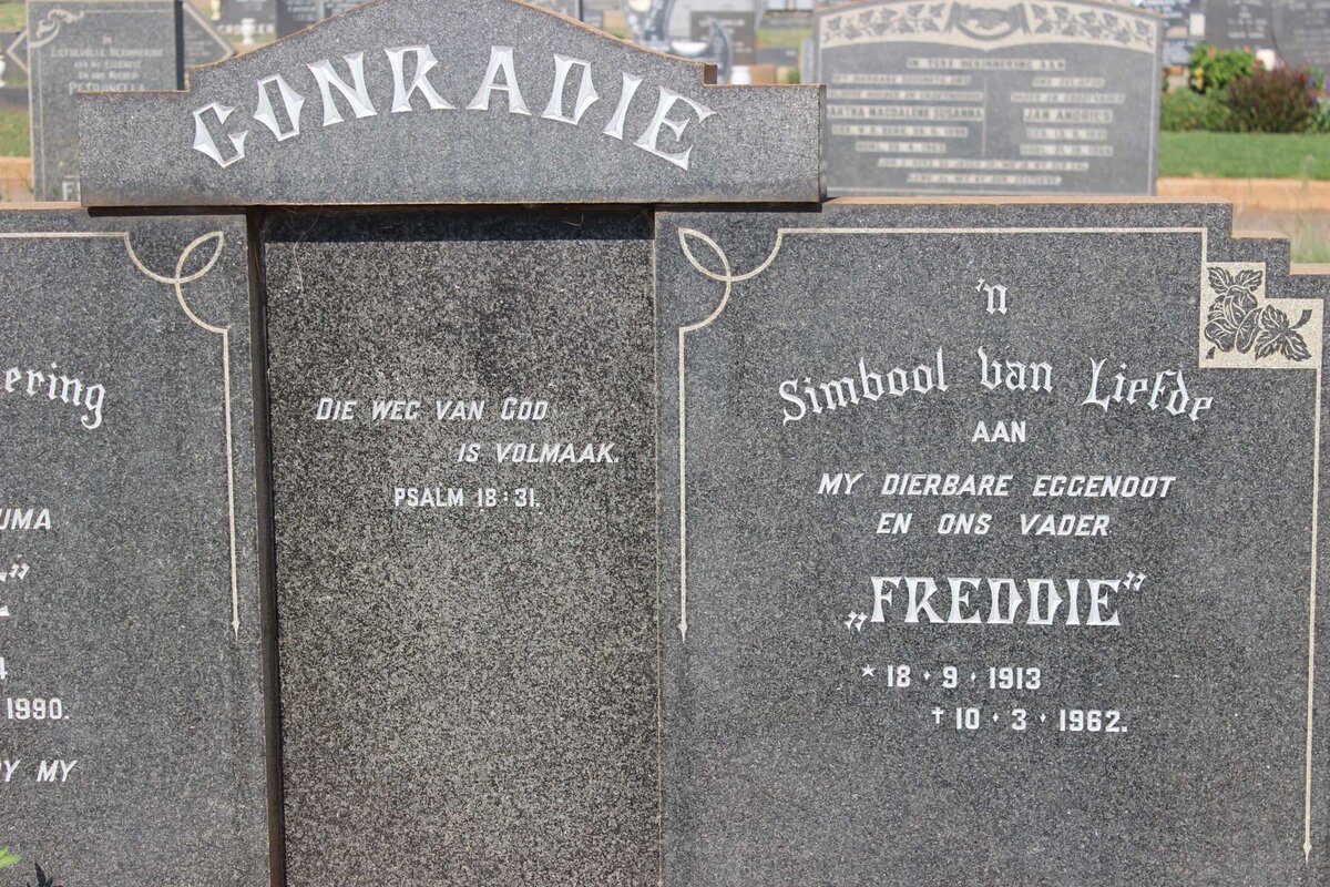 CONRADIE Freddie  1913-1962 &amp; Babe 1914-1990