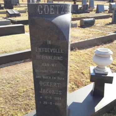 COETZEE Ockert Jacobus 1884-1968 &amp; Elizabeth Helena Margaretha 1892-1981