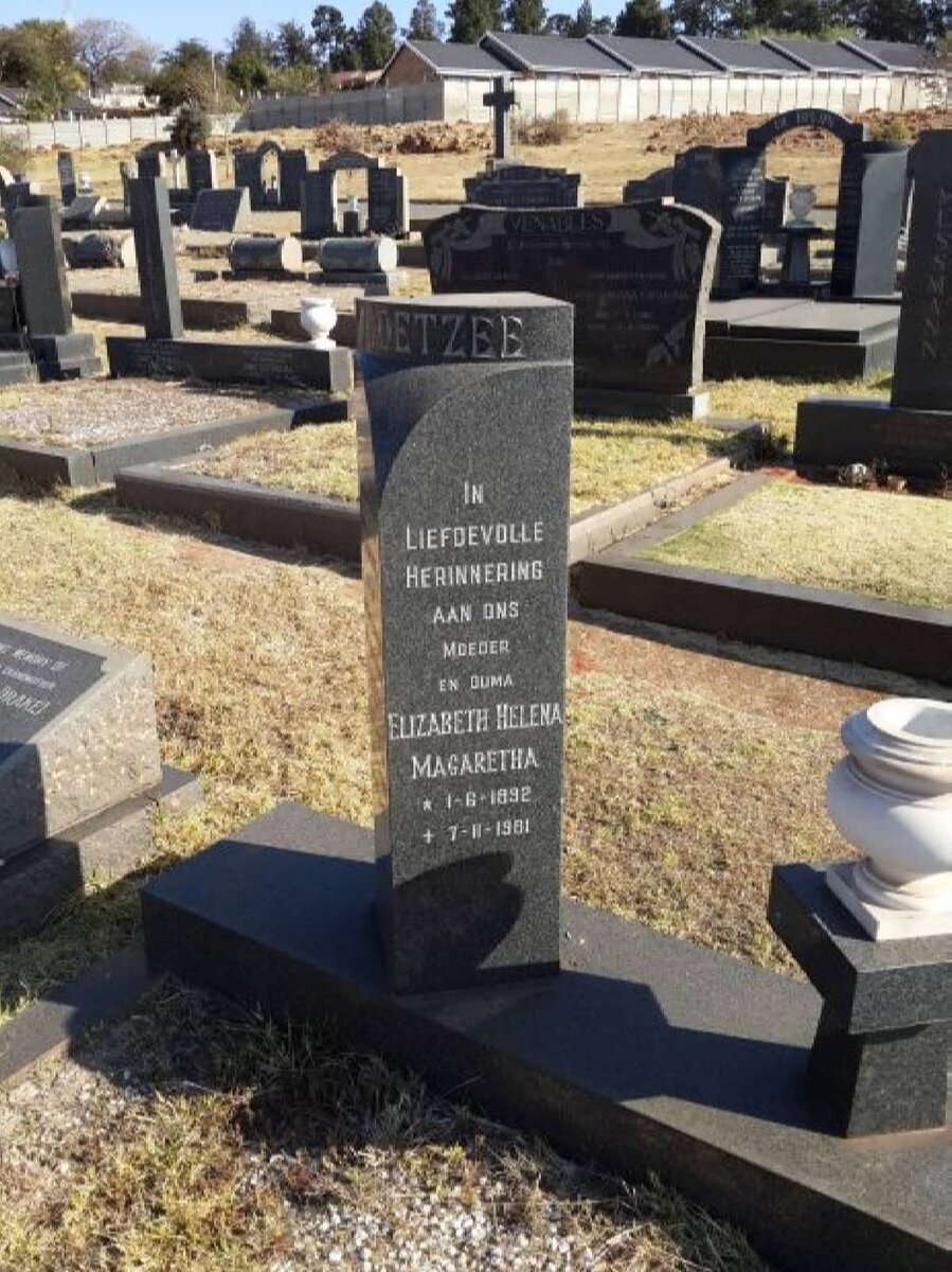 COETZEE Elizabeth Helena Magaretha 1892-1981