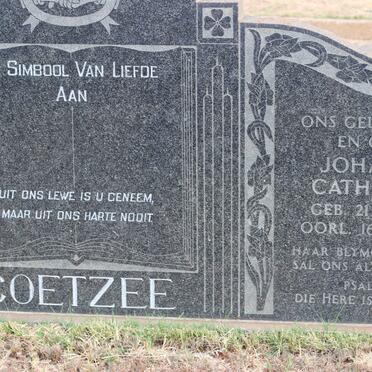 COETZEE Johanna Catharina 1902-1976