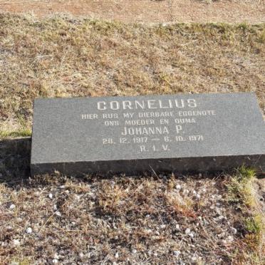 CORNELIUS Jan Benjamin 1912-1976 &amp; Isabella E. 1906-1967 &amp; Johanna P. 1917-1971