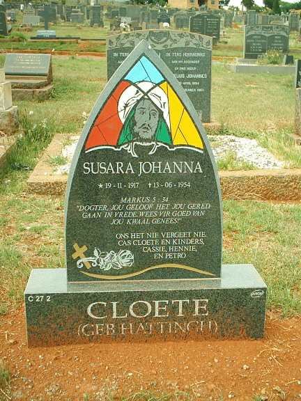 CLOETE Susara Johanna nee HATTINGH 1917-1954