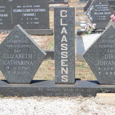 CLAASSENS Dirk Johannes 1904-1988 &amp; Elizabeth Catharina 1907-1979