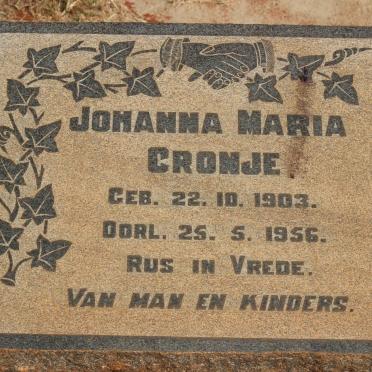 CRONJE Johanna Maria 1903-1956