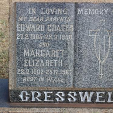 CRESSWELL Edward Coates 1905-1958 &amp; Margaret Elizabeth 1902-1967