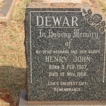 DEWAR Henry John 1907-1956