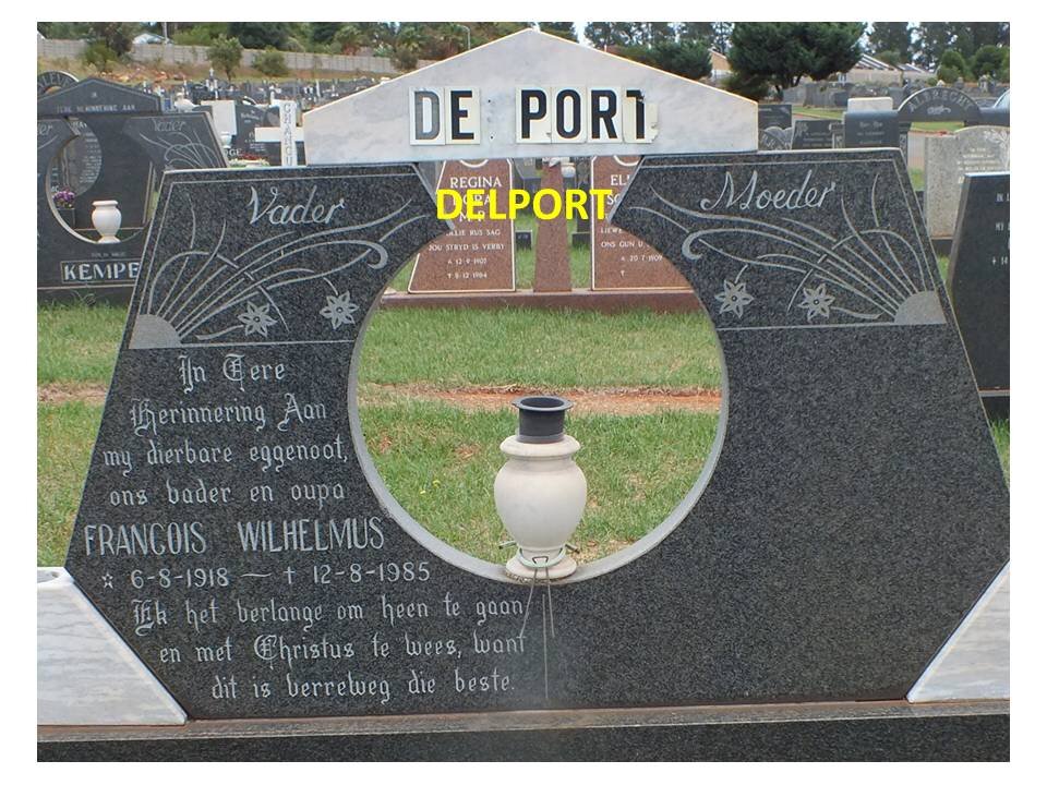DELPORT Francois Wilhelmus 1918-1985