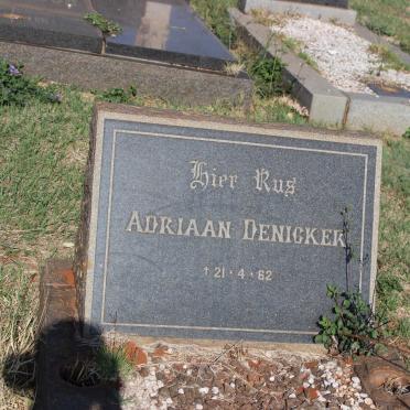 DENICKER Adriaan -1962