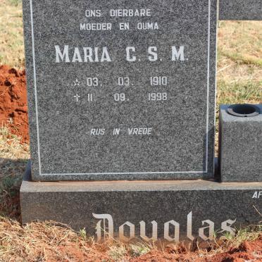 DOUGLAS Maria C.S.M. 1910-1998