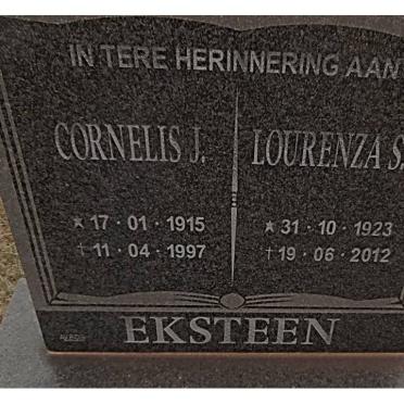 EKSTEEN Cornelis J. 1915-1997 &amp; Lourenza S.D. 1923-2012