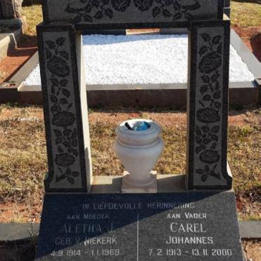 ENGELBRECHT Carel Johannes 1913-2000 &amp; Aletha J. V.NIEKERK 1914-1969