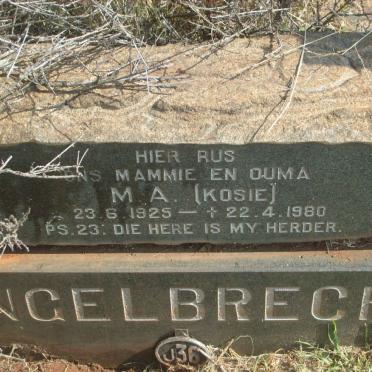 ENGELBRECHT M.A. 1925-1980