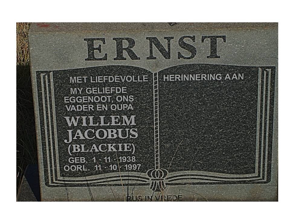 ERNST Willem Jacobus 1938-1997