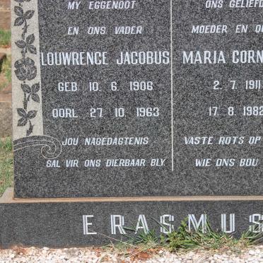 ERASMUS Louwrence Jacobus 1906-1963 &amp; Maria Cornelia 1911-1982
