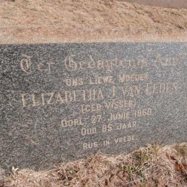 EEDEN Elizabetha J., van nee VISSER -1960