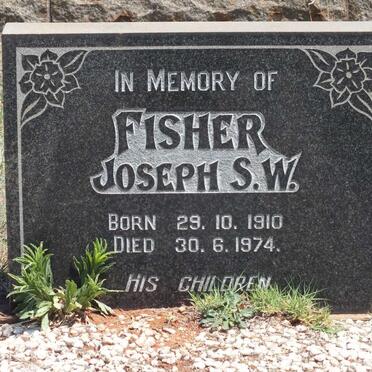 FISHER Joseph S.W. 1910-1974