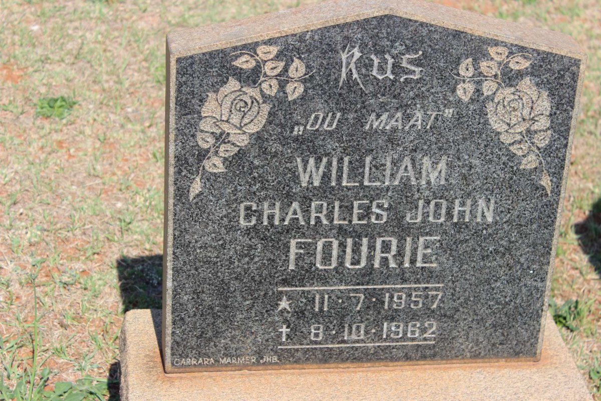 FOURIE William Charles John 1957-1962