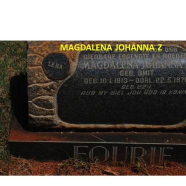 FOURIE Magdalena Johanna Z. nee SMIT 1913-1970