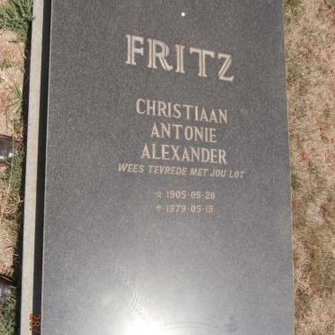 FRITZ Christiaan Antonie Alexander 1905-1979