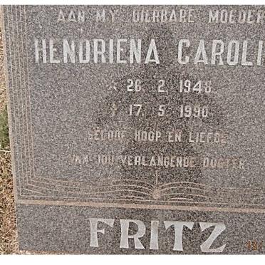 FRITZ Hendriena Carolina 1948-1990