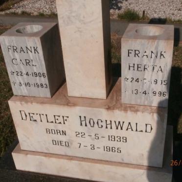FRANK Carl 1906-1983 &amp; Herta 1905-1996 :: HOCHWALD Detlef 1939-1965