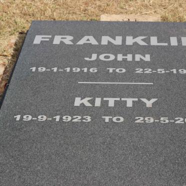 FRANKLIN John 1916-1993 &amp; Kitty 1923-2008