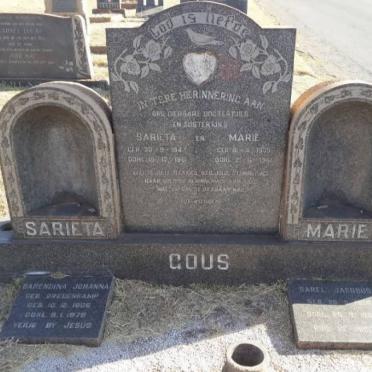 GOUS Sarel Jacobus 1906-1963 &amp; Barendina Johanna BREDENKAMP 1906-1978 :: GOUS Marie 1939-1961 :: GOUS Sarieta 1947-1951