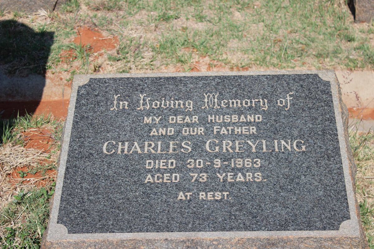 GREYLING Charles -1963