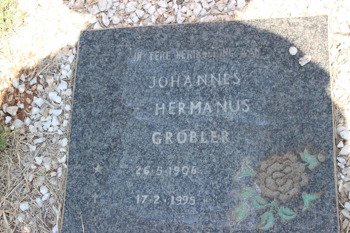 GROBLER Johannes Hermanus 1906-1995