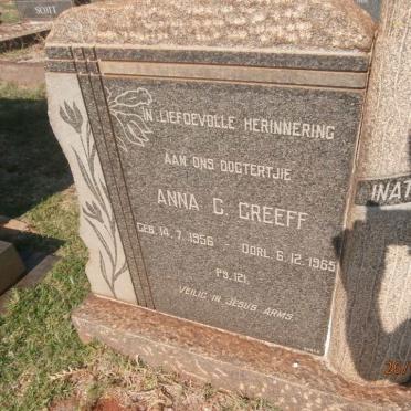 GREEFF Anna C. 1956-1965