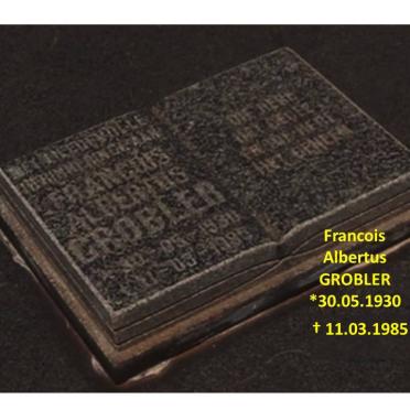 GROBLER Francois Albertus 1930-1985