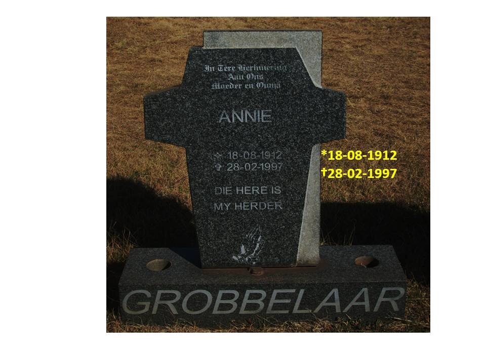 GROBBELAAR Annie 1912-1997
