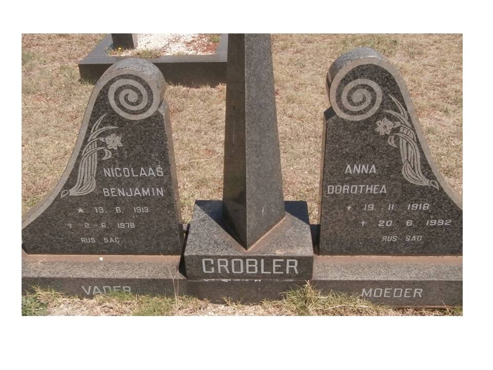 GROBLER Nicolaas Benjamin 1913-1978 &amp; Anna Dorothea 1916-1992