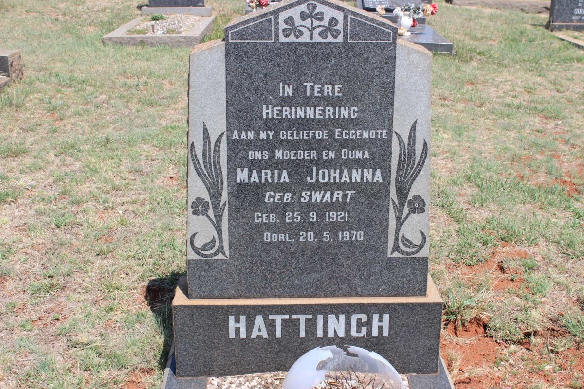 HATTINGH Maria Johanna nee SWART 1921-1970