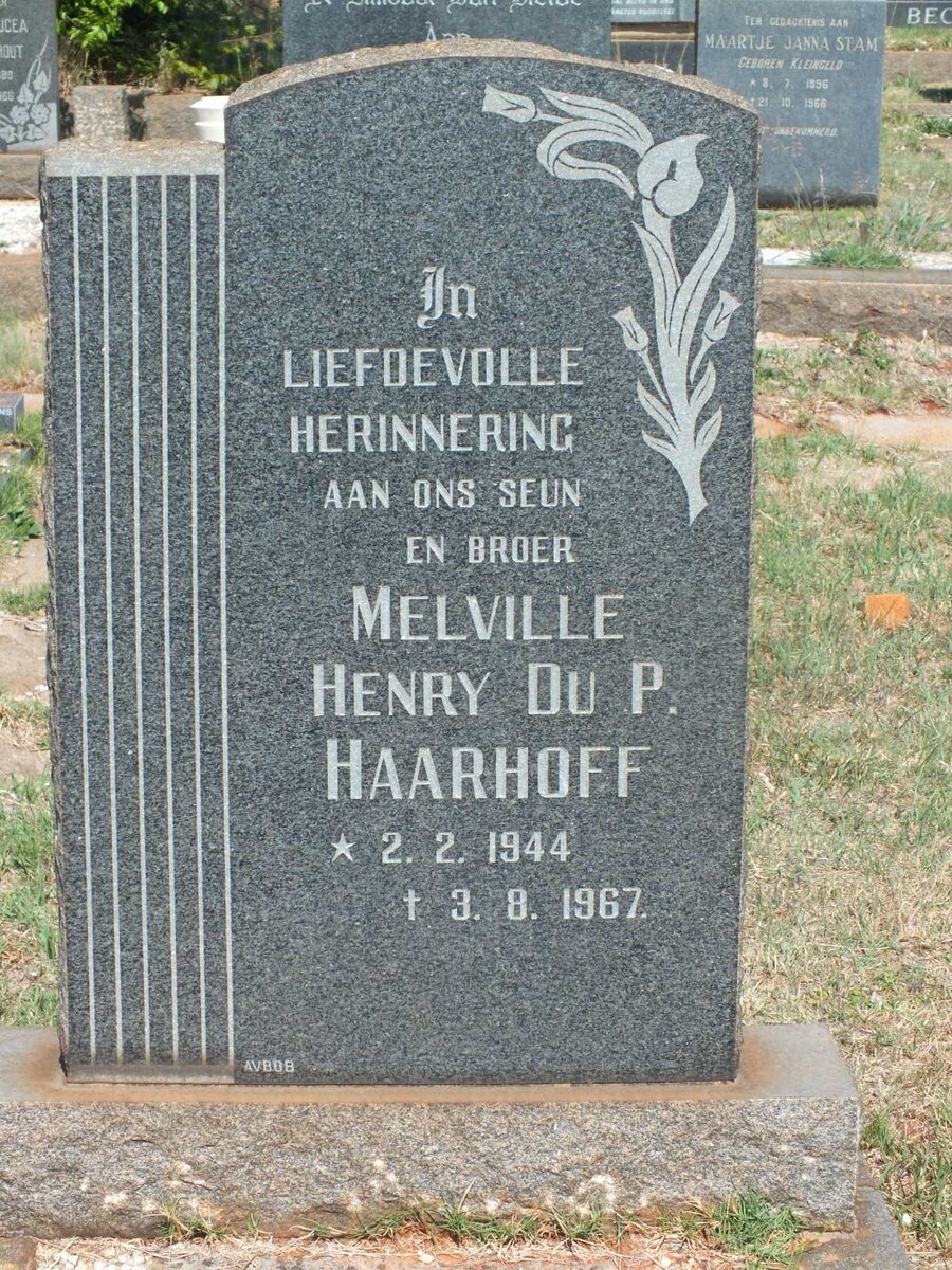 HAARHOFF Melville Henry Du P. 1944-1967
