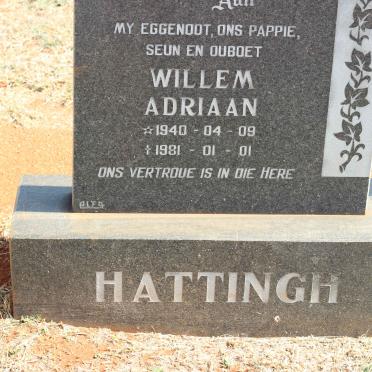 HATTINGH Willem Adriaan 1940-1981