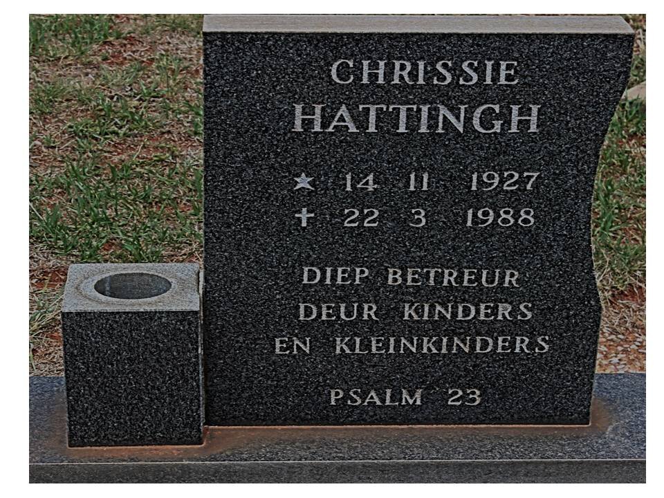 HATTINGH Chrissie 1927-1988
