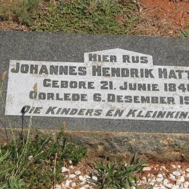 HATTINGH Johannes Hendrik 1846-1936