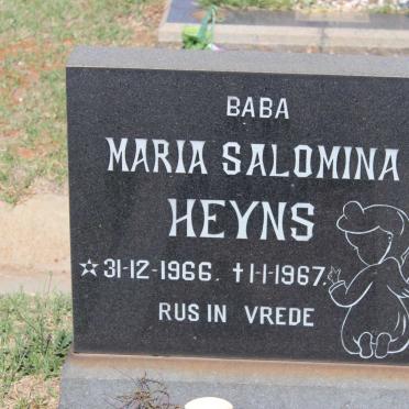 HEYNS Maria Salomina 1966-1967