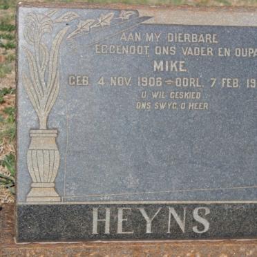 HEYNS Mike 1906-1962