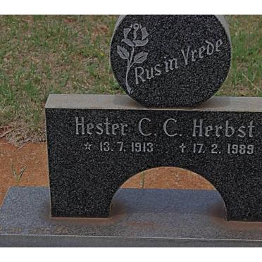 HERBST Hester C.C. 1913-1989