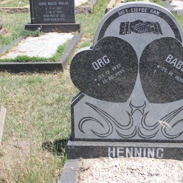 HENNING Org 1932-1995 &amp; Babs 1935-