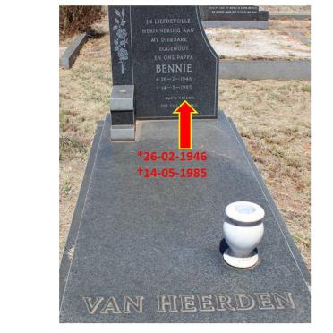 HEERDEN Bennie, van 1946-1985