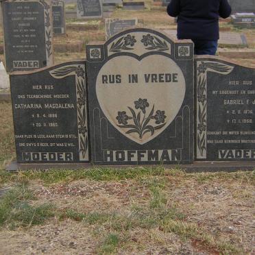 HOFFMAN Gabriel F.J. 1875-1956 &amp; Catharina Magdalena 1886-1960