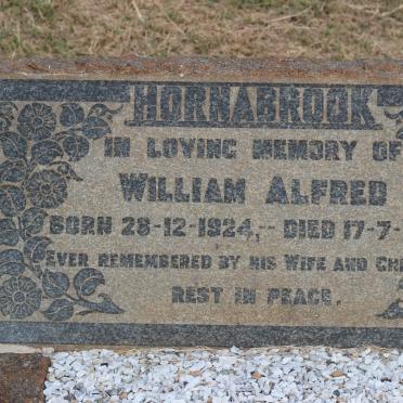 HORNABROOK William Alfred 1924-1954